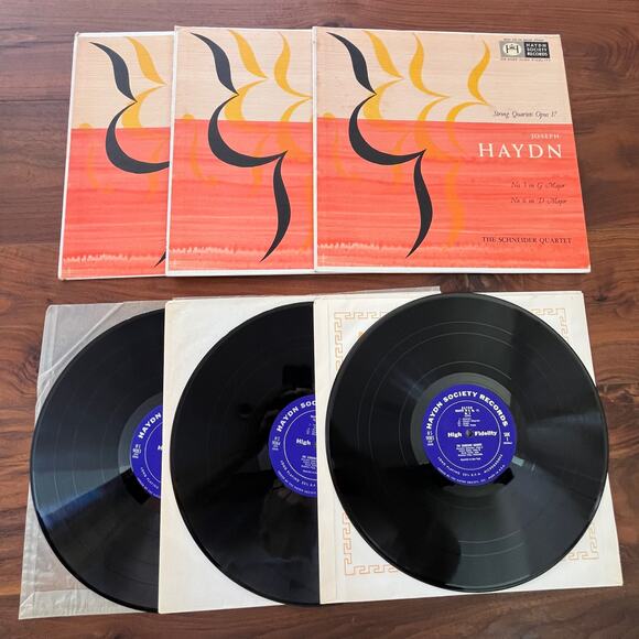 Joseph Haydn The Schneider Quartet String Quartets Opus 17 No 1-6 3xLP HS 9083-5 - Picture 5 of 13